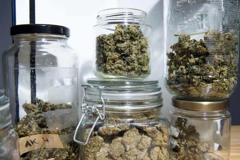 Keep strains separate in airtight glass jars